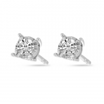 14K White Gold .24 Diamond Illusion Stud Earrings