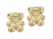 14K Yellow Gold Baby Bear Screwback Earrings