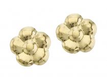 14K Yellow Gold Baby Flower Screwback Earrings