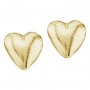 14K Yellow Gold Baby Heart Screwback Earrings
