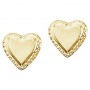 14K Yellow Gold Baby Heart Screwback Earrings