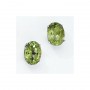 14K White Gold Oval Peridot Earrings