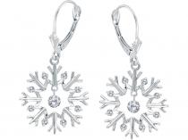 14K White Gold Diamond Dashing Diamonds Earrings