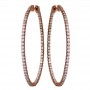 14k Rose Gold Secure Lick 43mm In Out Hoops