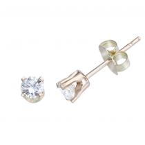 14K Yellow Gold 0.20 Ct Diamond Stud Earrings