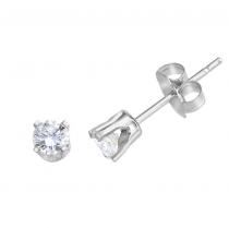 14k White Gold 0.20 Ct Diamond Stud Earrings