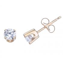 14k Yellow Gold 0.40 Ct Diamond Stud Earrings