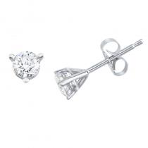 14K White Gold .40 Ct Diamond Martini Setting Stud Earring