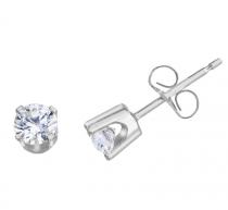 14k White Gold 0.50 Ct Diamond Stud Earrings