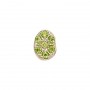 14 Karat Gold Peridot Slide