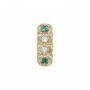 14 Karat Gold Slide with Diamond center and Emerald accents