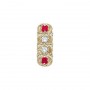 14 Karat Gold Slide with Diamond center and Ruby accents