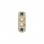 14 Karat Gold Slide with Diamond center and Sapphire accents
