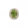 14 Karat Gold Slide with Peridot center and Diamond accents