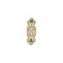 14 Karat Gold Slide with Diamond center and Emerald accents