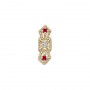 14 Karat Gold Slide with Diamond center and Ruby accents