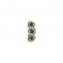 14 Karat Gold Emerald Slide