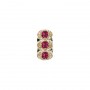 14 Karat Gold Garnet Slide