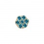 14 Karat Gold Blue Zircon Slide