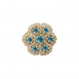 14 Karat Gold Blue Zircon Slide