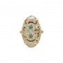 14 Karat Gold Emerald Slide