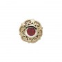 14 Karat Gold Garnet Slide