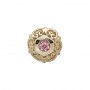 14 Karat Gold Pink Tourmaline Slide