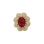 14 Karat Gold Garnet Slide