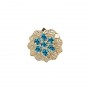 14 Karat Gold Blue Zircon Slide