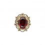 14 Karat Gold Garnet Slide