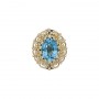 14 Karat Gold Blue Topaz Slide