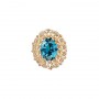 14 Karat Gold Blue Zircon Slide