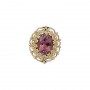 14 Karat Gold Pink Tourmaline Slide