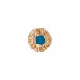 14 Karat Gold Blue Topaz Slide