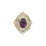 14 Karat Gold Amethyst Slide