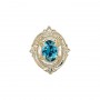 14 Karat Gold Blue Zircon Slide