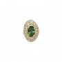 14 Karat Gold Green Tourmaline Slide