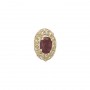 14 Karat Gold Pink Tourmaline Slide