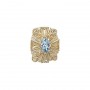 14 Karat Gold Aquamarine Slide