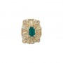 14 Karat Gold Emerald Slide