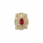 14 Karat Gold Garnet Slide