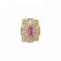 14 Karat Gold Pink Tourmaline Slide