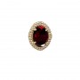 14 Karat Gold Garnet Slide