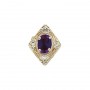 14 Karat Gold Amethyst Slide