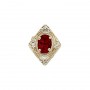 14 Karat Gold Garnet Slide