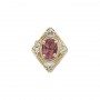 14 Karat Gold Pink Tourmaline Slide