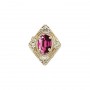 14 Karat Gold Rhodolite Garnet Slide