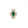 14 Karat Gold Emerald Slide