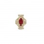 14 Karat Gold Garnet Slide