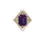 14 Karat Gold Amethyst Slide